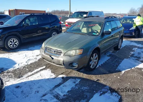 2007 Subaru Outback 2.5I z USA, uszkodzony, nr VIN 4S4BP61C277325312